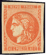 * No 48d, Orange Vif, Gomme Diminuée Mais Très Frais Et TB - 1870 Uitgave Van Bordeaux