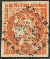 No 48i, Ocre, Obl Gc 532. - TB. - R - 1870 Emission De Bordeaux