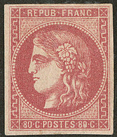 * "88" Au Lieu De "80". No 49g, Pos. 6, Nuance Groseille, Aminci Mais Superbe D'aspect. - RR - 1870 Uitgave Van Bordeaux