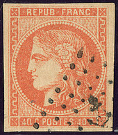 Oblitérations. Ancre. No 48g, Rouge-sang. - TB - 1870 Emission De Bordeaux