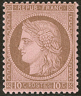 * No 54, Brun Sur Rose, Très Frais. - TB - 1871-1875 Cérès