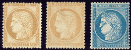 (*) Nos 55, 59, 60I. - TB - 1871-1875 Cérès