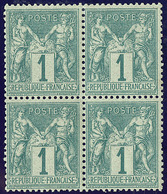 ** No 61 Bloc De Quatre, Très Frais. - TB - 1876-1878 Sage (Type I)