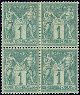 * No 61, Bloc De Quatre, Très Frais Et Centré. - TB - 1876-1878 Sage (Type I)