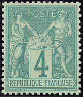 ** No 63, Vert, Très Frais Et Très Bien Centré. - TB - 1876-1878 Sage (Type I)