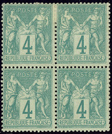 ** No 63, Bloc De Quatre (deux Ex *). - TB - 1876-1878 Sage (Type I)