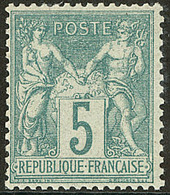 ** No 64, Vert, Très Frais Et Centré. - TB. - R - 1876-1878 Sage (Type I)