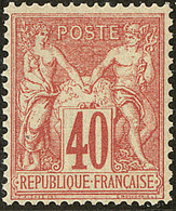 * No 70, Rouge Orange, Très Frais. - TB - 1876-1878 Sage (Type I)