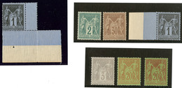 ** Nos 74, 80, 83 Bdf (2), 87, 96, 96a. - TB - 1876-1878 Sage (Type I)