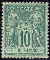 * No 76, Vert, Quasiment **, Très Frais. - TB. - R - 1876-1878 Sage (Type I)