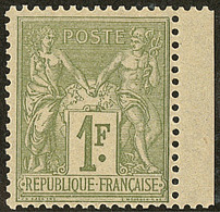 ** No 82, Vert-olive, Petit Bdf, Très Frais. - TB - 1876-1878 Sage (Type I)