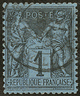 No 84, Obl Cad, Bon Centrage, Jolie Pièce. - TB. - RR - 1876-1878 Sage (Type I)