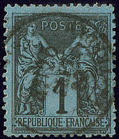 No 84 Point De Pelurage Au Verso Mais Très Belle Nuance, TB D'aspect. - R - 1876-1878 Sage (Type I)