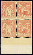 ** No 94, Bloc De Quatre Bdf (deux Ex*), Très Frais. - TB - 1876-1878 Sage (Type I)