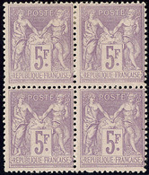 ** No 95, Bloc De Quatre (deux Ex *), Très Frais. - TB - 1876-1878 Sage (Type I)