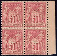 * No 98, Bloc De Quatre Petit Bdf Dont Un Ex **. - TB - 1876-1878 Sage (Type I)