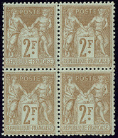 ** No 105, Bloc De Quatre (deux Ex *), Très Frais Et Centré. - TB - 1876-1878 Sage (Type I)