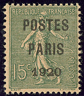 * Postes Paris. No 25, Quasiment **, Très Frais. - TB - 1893-1947