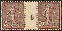 ** No 131d, Chocolat, Paire Mill. 6. - TB (N°et Cote Maury) - Millésime