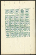 ** GREVE. Amiens. No 1, Feuille De 25 Ex Avec Les Variétés. - TB - Autres & Non Classés