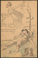 Lettre. Illustrations à La Main. "La Sieste". CP Humoristique Suisse Sur Carton épais, Voyagé Afft Suisse. - TB - Non Classés