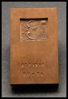 Poinçon En Acier Et Bronze Représentant Un Timbre D'Albanie à L'effigie De Scanda-beg N°106, 65x40 X8mm. - TB - Boites A Timbres