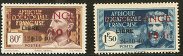 ** France-Libre. 2 "bouclé". Nos 167a, 168a. - TB - Altri & Non Classificati