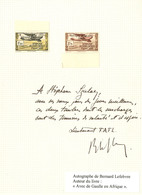 ** Poste Aérienne. France-Libre. Nos 14 Et 16, Bdf, Sur Lettre Autographe De B. Lefebvre. - TB - Other & Unclassified