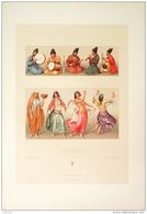 PERSE-COSTUMES DANSEUSES Et MUSICIENS (explicatif Joint)-4250-1888 - Estampes & Gravures