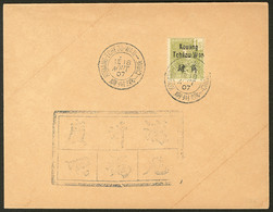 Lettre. KOUANG-TCHEOU. No 14, Obl Cad Août 1907 Sur Enveloppe. - TB (cote Maury) - Autres & Non Classés