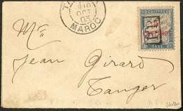 Lettre. "P.P.". No 18, Sur Enveloppe Locale De Tanger 10.10.1903 (1er Jour). - TB. - R - Other & Unclassified