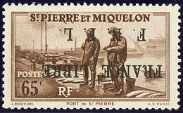 ** France-Libre. Surcharge Renversée. No 259A, Pos. 14, Très Frais. - TB. - R - Autres & Non Classés