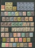 * Collection. 1885-1908 (Poste, Taxe, CPx), Valeurs Et Séries Moyennes, Qqs Ex (*). - TB Ou B - Autres & Non Classés