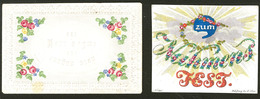 Lettre. Enveloppe Ornée Et Carte De Voeux, "N°182 Salzburg Bei G. Vesco", Neuve. - TB - Autres & Non Classés