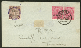 Lettre. Bureaux Anglais. No 1 Paire + Chine 73, Sur Enveloppe Pour Tintsin. - TB. - R - Otros & Sin Clasificación