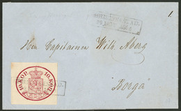 Lettre. FINLANDE. No 2, Grandes Marges, Obl Cachet Rectangulaire "Christinestad" 29 Nov 1856 Sur Lettre. - TB. - R (cert - Other & Unclassified