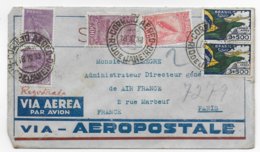 1933 - ENVELOPPE RECOMMANDEE Via AEROPOSTALE De RIO DE JANEIRO (BRESIL) => PARIS - Luftpost