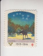 Zwxeden Kerstvignet Cat. AFA Julemaerker Norden Sverige Hjärt-Lungfonden Jaar 1915/1916 - Full Years