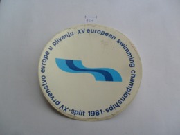 Swimming European Championships Yugoslavia Croatia Split 1981  LABEL - Natación