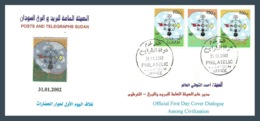 Sudan - 2001-2002 - FDC - ( UN - Year Of Dialogue Among Civilizations / Dialog ) - Emisiones Comunes