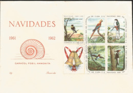 V) 1962 CARIBBEAN, CHRISTMAS,  BIRDS STAMPS, WITH SLOGAN CANCELATION, BLACK CANCELLATION, FDC - Lettres & Documents