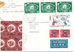 Airmail Brief  Tokyo -  Muralto            1959 - Storia Postale