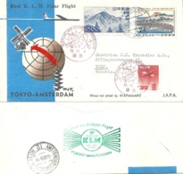 First Polar Flight KLM  Tokyo - Amsterdam            1958 - Cartas & Documentos