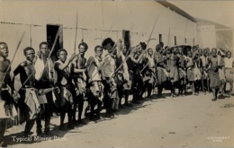 SUDAFRICA , TARJETA POSTAL NO CIRCULADA  , TYPICAL MINING BOYS , TEMA ÉTNICO , TRIBAL , ETNICAL - Afrique