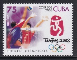 TIMBRE NEUF DE CUBA - VOLLEY-BALL (JEUX OLYMPIQUES DE PEKIN) N° Y&T 4541 - Volleyball