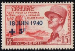 ALGERIE N° 345 Maréchal Leclerc(surcharge 18 Juin 1940) -neuf- - Ongebruikt