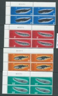 British Antarctic Territory 1977 Whale Conservation Set Of 4 In Top Left Marginal Blocks Of 4 MNH - Otros & Sin Clasificación