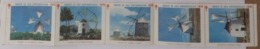 Portugal - 5 Vinhetas Serviço De Luta Antituberculosa IANT 1975 Moinhos - Windmills Cinderellas Vignettes - Local Post Stamps