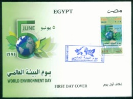 EGYPT / 2019 / UN / WORLD ENVIRONMENT DAY / MAP / GLOBE / TREE LEAVES / FDC - Covers & Documents