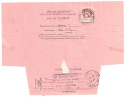 Avis De Réception N° 514 1,50F Pétain Yv 516 Ob 2 9 1942 Doué La Fontaine Maine Et Loire - Lettres & Documents